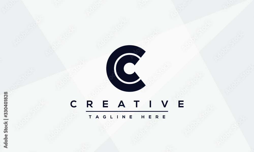 Modern creative letter C logo design. Minimal C, CC initial based ...