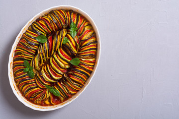 Traditional French cooked provencal vegetable dish - Ratatouille