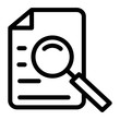 © Ali - Search in file sign icon. Find in document symbol. Magnifier on page symbol.