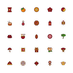 Poster - bundle of chinesse new year set icons