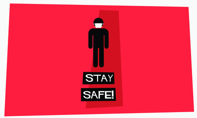 Wall Mural - Stay Safe Pandemic Poster Design