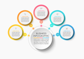 Business circle. timeline infographic icons designed for abstract background template milestone element modern diagram process technology digital marketing data presentation chart Vector