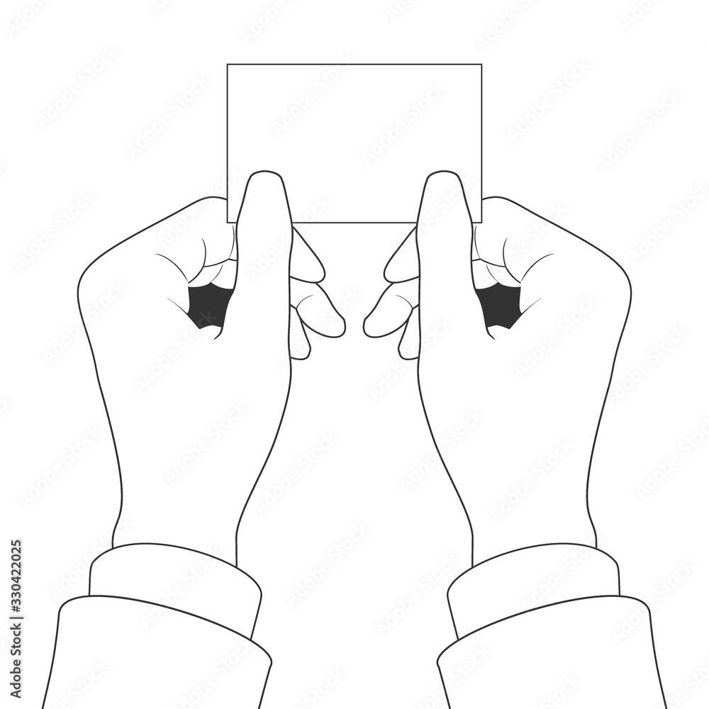 Hand With Blank Business Card Stock Vector Adobe Stock Hand with blank business card stock vector adobe stock