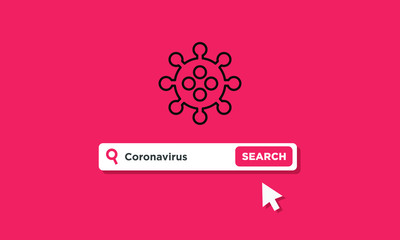 Wall Mural - Coronavirus Search in Web Browser