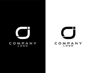 CJ, JC modern logo design with white and black color that can be used for business company.