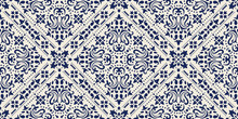 Rectangular Seamless Bandana Print Vector Design For Rug, Carpet, Tapis, Shawl, Towel, Textile, Yoga Mat. Neck Scarf Or Kerchief Pattern Design. Traditional Ornamental Ethnic Pattern With Paisley.
