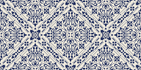 rectangular seamless bandana print vector design for rug, carpet, tapis, shawl, towel, textile, yoga
