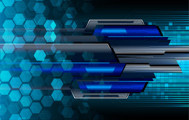 Blue cyber circuit future technology concept background