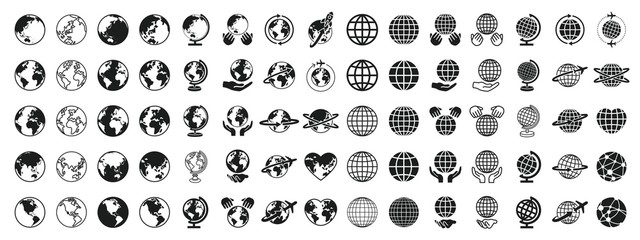 earth global black and white set