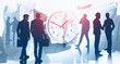 © ImageFlow - Business people with clock in city, travel