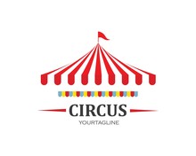 Circus Tent Logo Template Vector