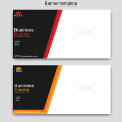 Abstract business banner template design.