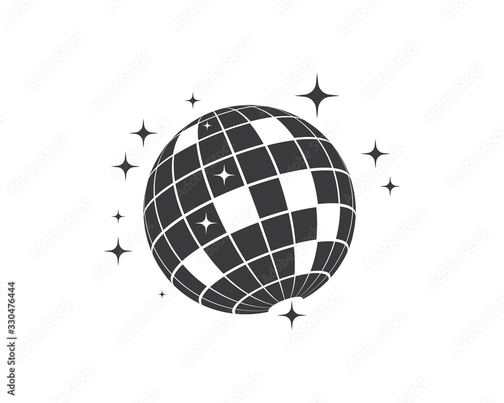 disco ball icon vector illustration design Stock Vector | Adobe Stock, image size:1000x800