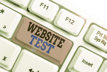 Word writing text Website Test. Business photo showcasing test the websites or web applications for potential bugs