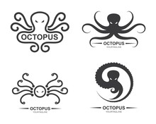 Octopus Icon Logo Vector Illustration Design