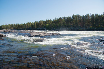 VINDELALVEN, wild river and rapids, north of Sweden