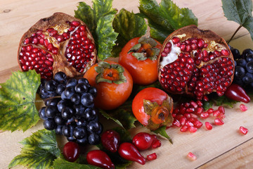 Poster - Southern fruits on table