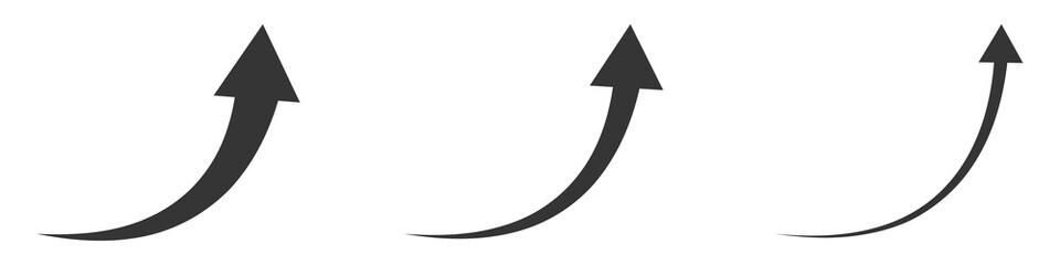 Wall Mural - vector up arrows. set of rising arrows