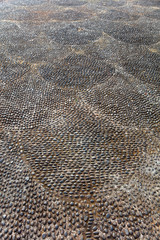 Poster - Cobbled pavement made of rounded pebbles