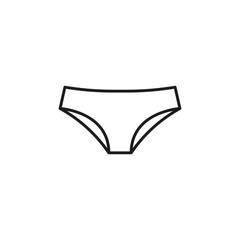 Poster - Woman panties icon. Vector Illustration. Line style.