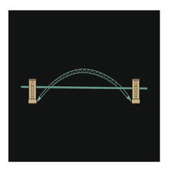 Sticker - vector of Swing Bridge in Gateshead City