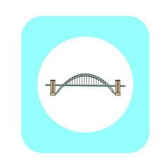 Sticker - vector of Swing Bridge in Gateshead City