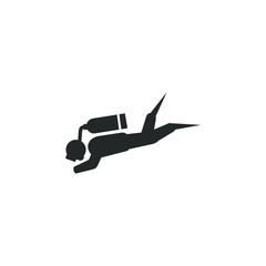 Leinwandbilder - Diver icon template color editable. Diver symbol vector sign isolated on white background illustration for graphic and web design.