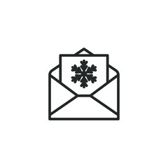 Aufkleber - Christmas envelope icon template color editable