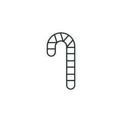 Aufkleber - Christmas peppermint candy cane with stripes icon template color editable. Christmas peppermint candy symbol vector sign isolated on white background illustration for graphic and web design.