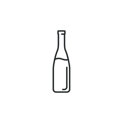 Aufkleber - bottle icon template color editable. bottle symbol vector sign isolated on white background illustration for graphic and web design.