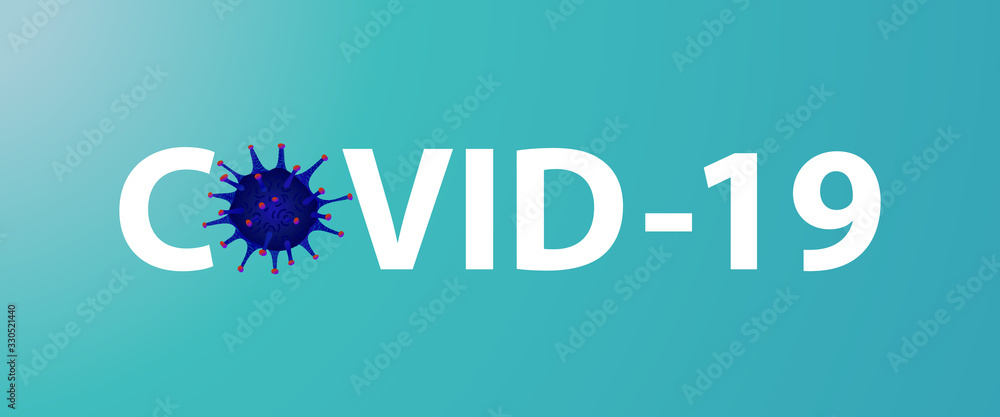 Covid 19, pandemic coronavirus symbol and icon vector illustration - obrazy, fototapety, plakaty 
