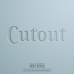 cutout paper 3d editable text effect
