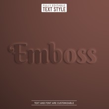 Brown Emboss Leather Editable Text Effect