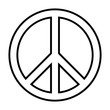 Peace sign icon for applications and websites