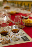 Fototapeta Panele - September 6, 2019, El Puerto de Santa Maria, Andalusia, Spain, sherry jerez wine tasting on bodega