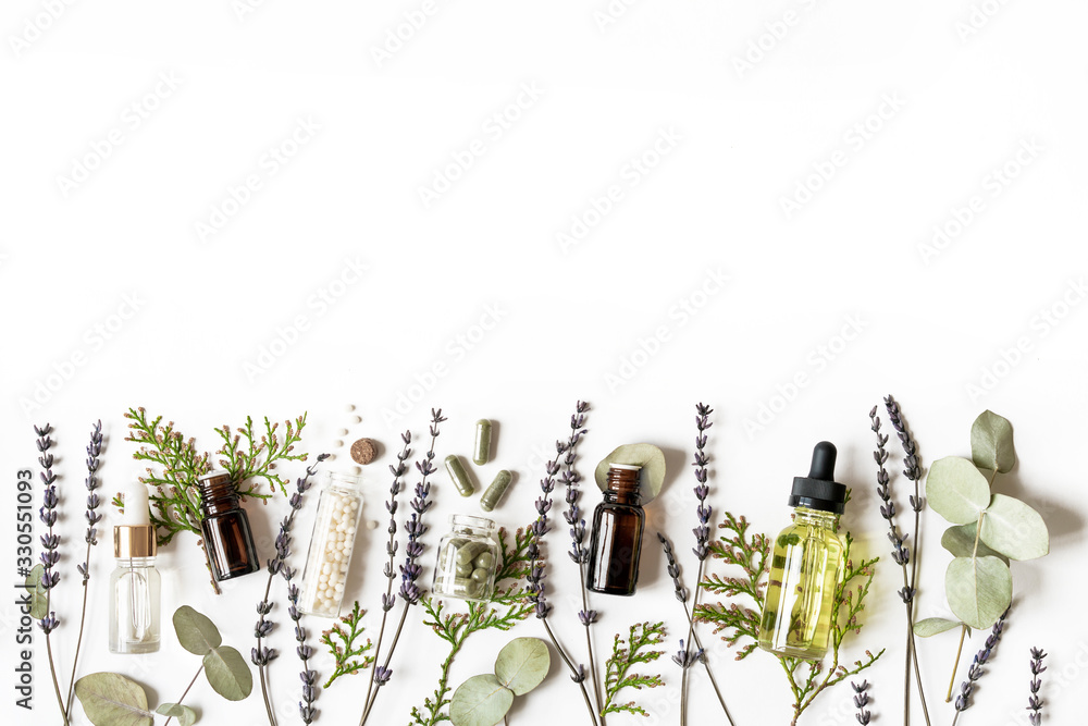 Homeopathy eco alternative medicine concept - obrazy, fototapety, plakaty 