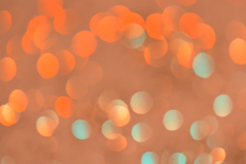 Wall Mural - Abstract orange blue bokeh background. Beautiful multi-colored texture.