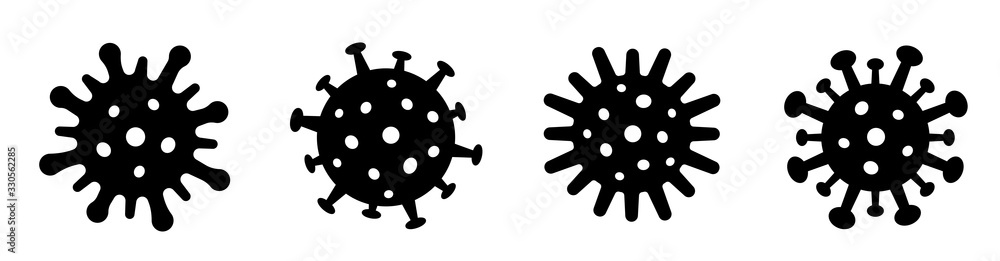 Coronavirus 2019-nCoV icon. Coronavirus Bacteria. Coronavirus Concepts - stock vector. - obrazy, fototapety, plakaty 