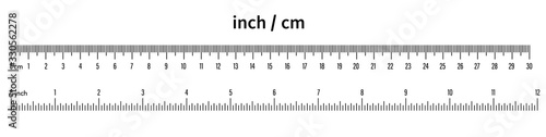 Fotomural Marking rulers 30 cm, 12 inch