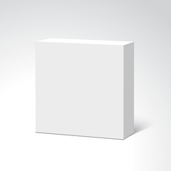 White box. Package. Vector illustration.