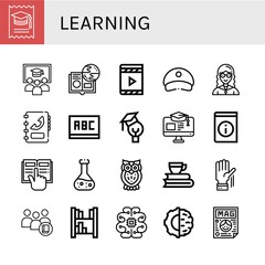 Sticker - learning icon set