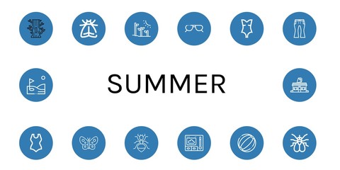 Poster - Set of summer icons