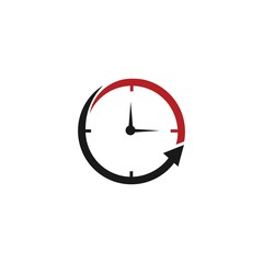 Wall Mural - time and clock sign icon. creative clock symbol. business concept logo design,