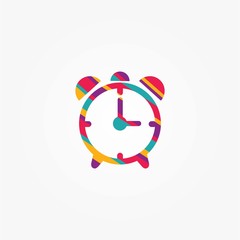 Wall Mural - time and clock sign icon. creative clock symbol. business concept logo design,
