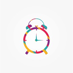 Wall Mural - time and clock sign icon. creative clock symbol. business concept logo design,