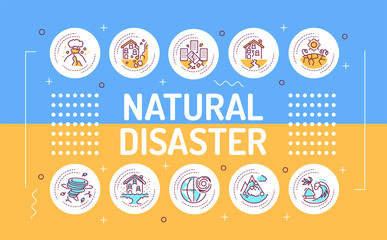 natural disasters word lettering typography. a major adverse event resulting from natural processes 