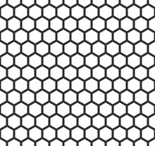 Grille Hexagonal Cell Texture Speaker Grille Seamless Pattern. Vector