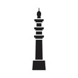 Mosque minaret icon template black color editable. Mosque minaret icon symbol Flat vector illustration for graphic and web design.
