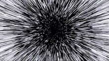 Abstract Hyperspace Background. Speed Of Light, Neon Glowing Rays And Stars In Motion. White Version. Moving Through Stars. 4k Seamless Loop