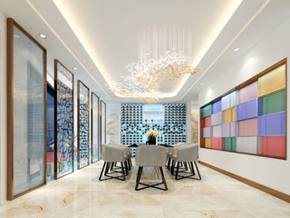 Wall Mural - 3d render of modern office